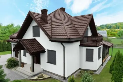 Jaka elewacja do brązowego dachu - idealne kolory i harmonijne zestawienia